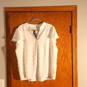 New with tags 3x white polyester blend dress shirt from blooming jelly